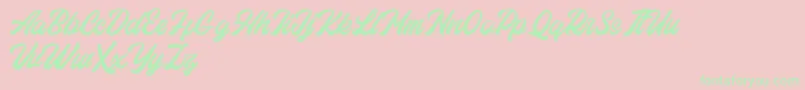 Eastchaft FREE Font – Green Fonts on Pink Background