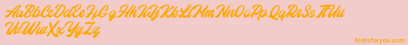 Eastchaft FREE Font – Orange Fonts on Pink Background
