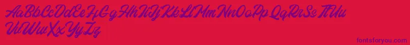 Eastchaft FREE-Schriftart – Violette Schriften auf rotem Hintergrund