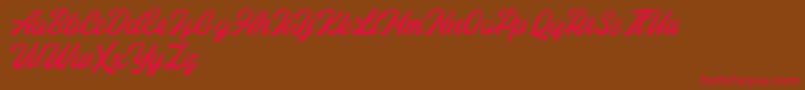 Eastchaft FREE Font – Red Fonts on Brown Background