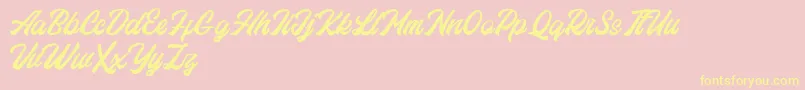 Eastchaft FREE Font – Yellow Fonts on Pink Background