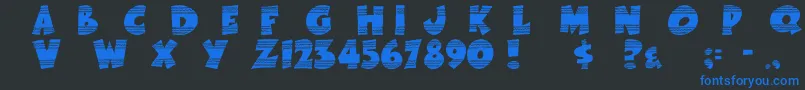 EasterFunbyTom Font – Blue Fonts on Black Background