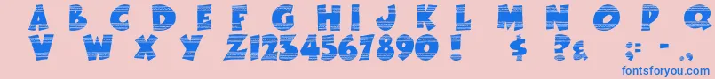 EasterFunbyTom Font – Blue Fonts on Pink Background