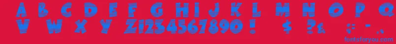 EasterFunbyTom Font – Blue Fonts on Red Background