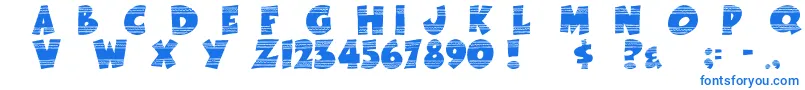 EasterFunbyTom Font – Blue Fonts on White Background