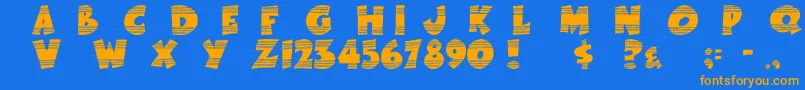 EasterFunbyTom Font – Orange Fonts on Blue Background