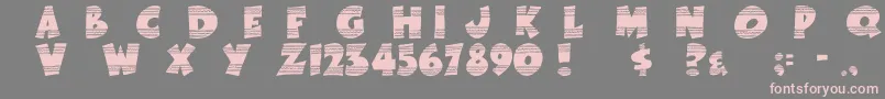 EasterFunbyTom-fontti – vaaleanpunaiset fontit harmaalla taustalla