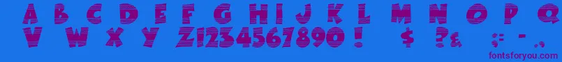 EasterFunbyTom Font – Purple Fonts on Blue Background