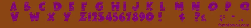 Шрифт EasterFunbyTom – фиолетовые шрифты на коричневом фоне