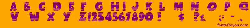 EasterFunbyTom Font – Purple Fonts on Orange Background