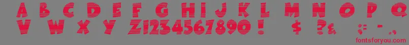 EasterFunbyTom Font – Red Fonts on Gray Background