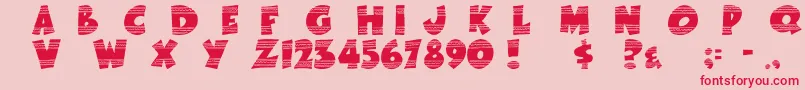 EasterFunbyTom Font – Red Fonts on Pink Background