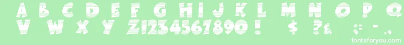 EasterFunbyTom Font – White Fonts on Green Background