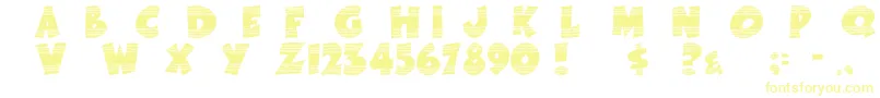 Czcionka EasterFunbyTom – żółte czcionki na białym tle