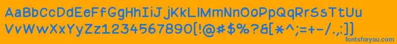 BasicComicalRegularNc Font – Blue Fonts on Orange Background