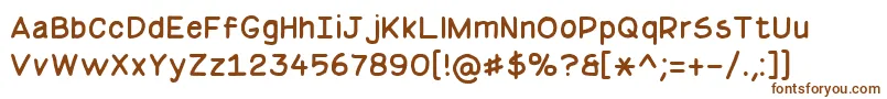Шрифт BasicComicalRegularNc – коричневые шрифты на белом фоне