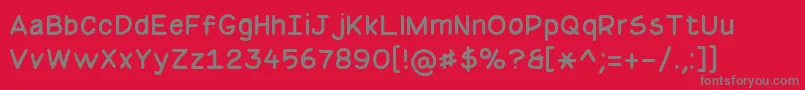 BasicComicalRegularNc Font – Gray Fonts on Red Background