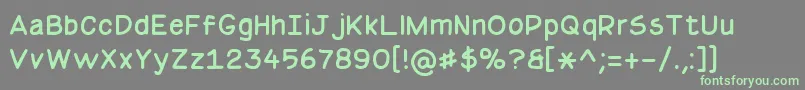 BasicComicalRegularNc Font – Green Fonts on Gray Background