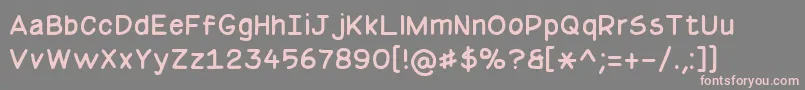 BasicComicalRegularNc Font – Pink Fonts on Gray Background