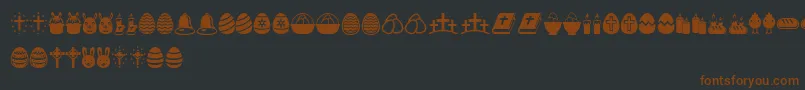 EasterIcons Font – Brown Fonts on Black Background