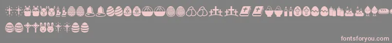 EasterIcons Font – Pink Fonts on Gray Background