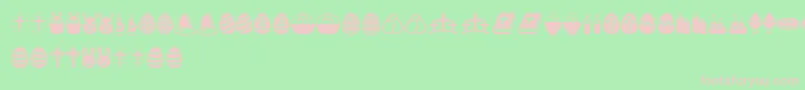 EasterIcons Font – Pink Fonts on Green Background