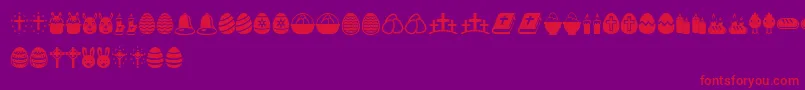 EasterIcons Font – Red Fonts on Purple Background