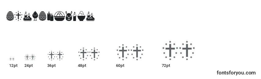 EasterIcons Font Sizes