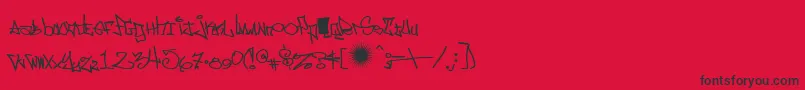 eastm   -Schriftart – Schwarze Schriften auf rotem Hintergrund
