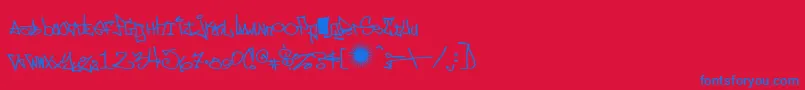 Czcionka eastm    – niebieskie czcionki na czerwonym tle