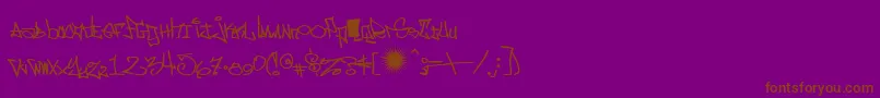Шрифт eastm    – коричневые шрифты на фиолетовом фоне