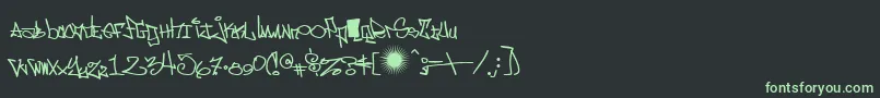 フォントeastm    – 黒い背景に緑の文字