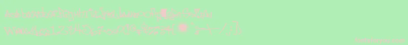フォントeastm    – 緑の背景にピンクのフォント