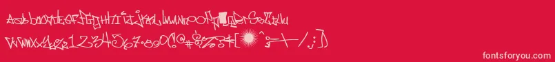 eastm   -Schriftart – Rosa Schriften auf rotem Hintergrund