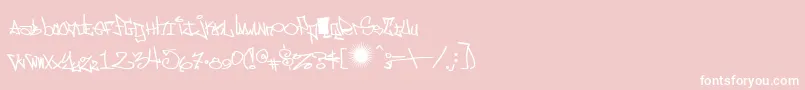 フォントeastm    – ピンクの背景に白い文字