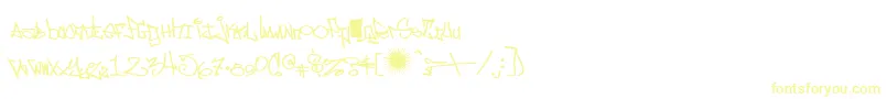 eastm   -Schriftart – Gelbe Schriften auf weißem Hintergrund