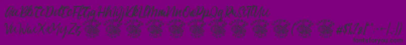 Easttalia Demo Font – Black Fonts on Purple Background