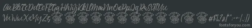 Easttalia Demo Font – Gray Fonts on Black Background