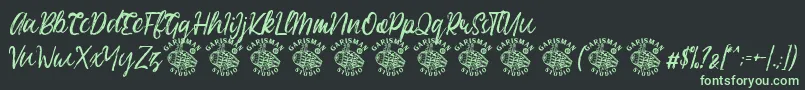 Police Easttalia Demo – polices vertes sur fond noir