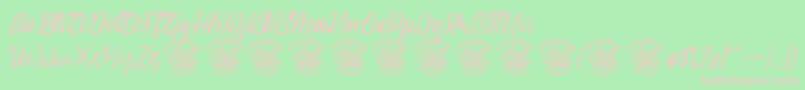 Easttalia Demo Font – Pink Fonts on Green Background