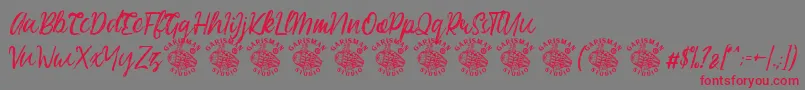 Easttalia Demo Font – Red Fonts on Gray Background