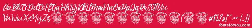 Easttalia Demo Font – White Fonts on Red Background