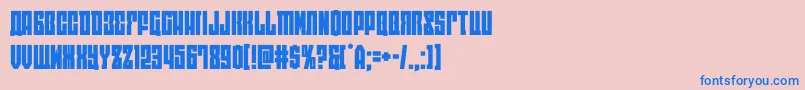 フォントeastwest – ピンクの背景に青い文字