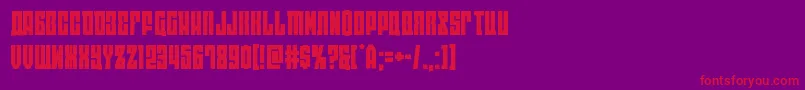 eastwest-Schriftart – Rote Schriften auf violettem Hintergrund