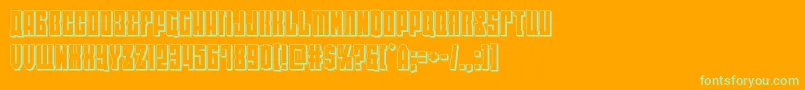 eastwest3d Font – Green Fonts on Orange Background