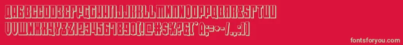 eastwest3d Font – Green Fonts on Red Background