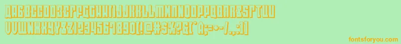 eastwest3d Font – Orange Fonts on Green Background