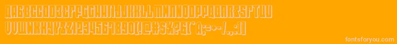 eastwest3d Font – Pink Fonts on Orange Background