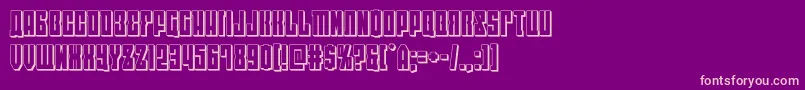 eastwest3d Font – Pink Fonts on Purple Background