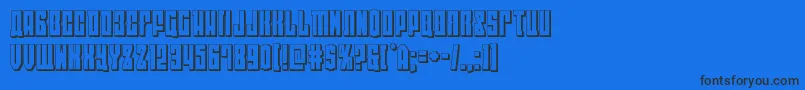 eastwest3d Font – Black Fonts on Blue Background